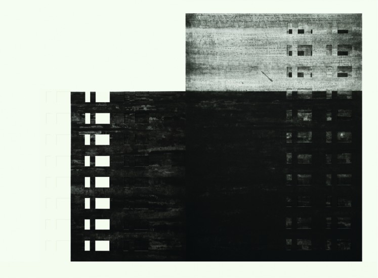 Z cyklu 48,5 | akwatinta, szablon, tech. własna | 100x70cm | 2016